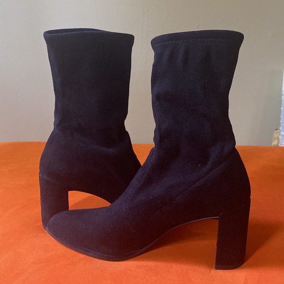 Stuart Weitzman Stretch Suede Sock Boots (Sz 4) - Picture 4 of 6